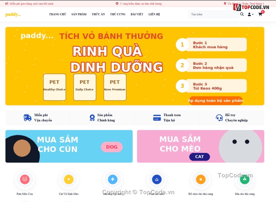 thú cưng,Shop,Web bán thú cưng,Website bán thú cưng